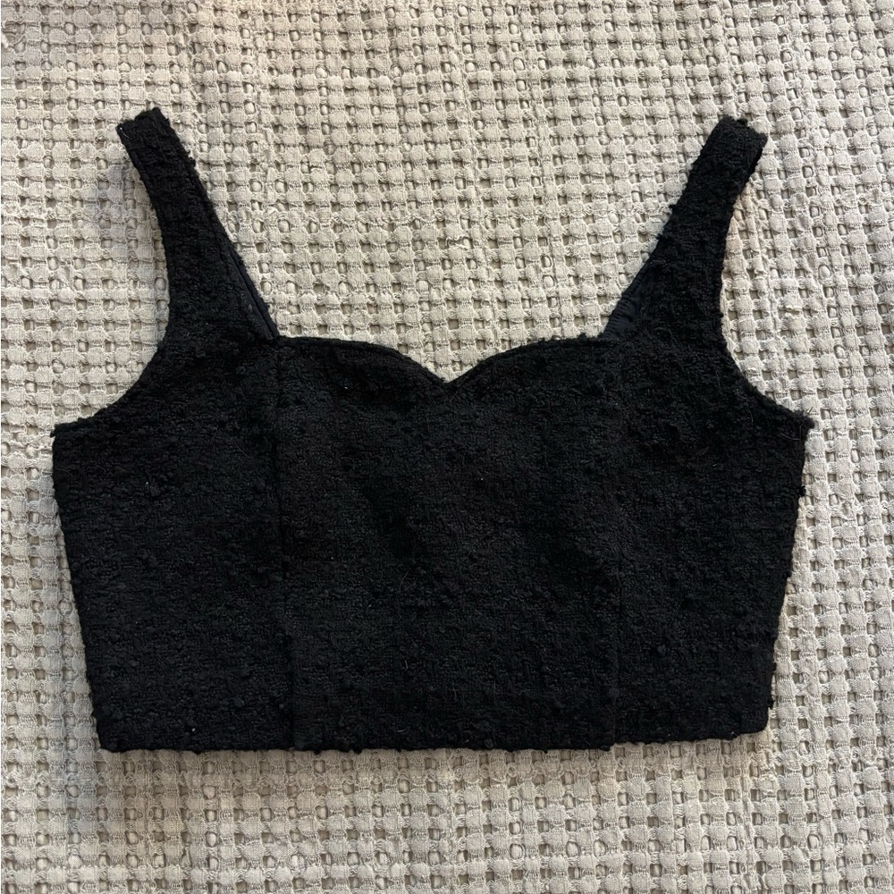 Abercrombie Boucle Black Crop